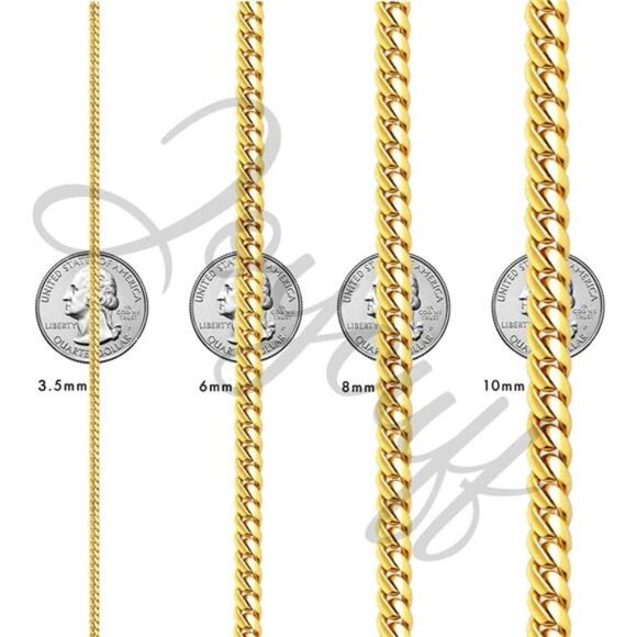 Stainless Steel Cuban Chain Bracelets for Men Women 6.5/7/7.5/8/9inch Stainless - Picture 6 of 7